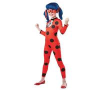 RUBIE'S Miraculous Officiel - Déguisement Ladybug + Kit Yoyo + Boucles d'oreilles (Enfant) - Taille 3-4 ans Carnaval