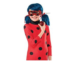 Rubies - Miraculous Officiel - Kit Accesoires Ladybug Enfant avec Loup Pailleté + Yo-Yo + des Boucles d'oreilles à Clip. Idée Cadeau Carnaval, ou Anniversaire Ladybug