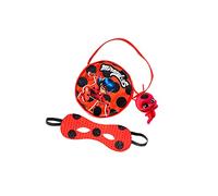 RUBIE'S Miraculous Officiel - Kit Accessoires LADYBUG pour Enfants - Taille Unique - Petit Sac, Breloque de Sac Mini Tikki et Masque avec Attache Elastique