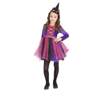 Rubies Miss Sorcière araignées pour filles Robe avec tulle et bandeau avec chapeau, licence officielle, pour Halloween, horreur, cosplay, carnaval