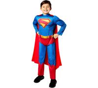 Rubie's Official DC Deluxe Superman Costume, Kids Superhero Fancy Dress 7-8 Year