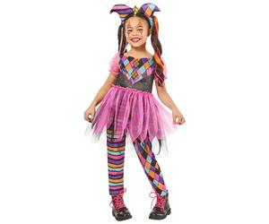 Rubies Official Harlequin Girl, Child's Fancy Dress 3-4 Years