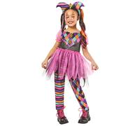 Rubies Official Harlequin Girl, Child's Fancy Dress 5-6 Years