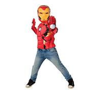 Rubies Official Marvel Déguisement Iron Man, poitrine musclé Iron Man avec accessoires, pour enfant, taille M