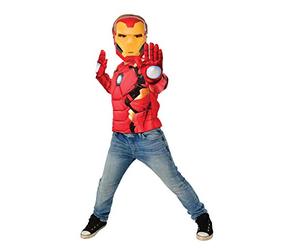 Rubies Official Marvel Déguisement Iron Man, poitrine musclé Iron Man avec accessoires, pour enfant, taille M