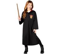Rubie's Costume Hermione Harry Potter – Robe officielle Warner Bros avec baguette 7-8 ans