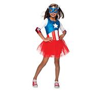 Generique - Déguisement Captain America avec Tutu Fille