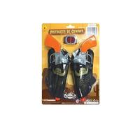 RUBIE'S Paire de Pistolets de Cowboy avec Etui - 156275 Marron