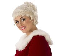 Rubie's Perruque de luxe pour femme Mme Claus Costume Blanc Taille unique US Blanc Taille unique