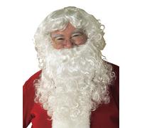 Rubie's Costume Père Noël – Barbe et Perruque Polyester – Taille unique Blanc