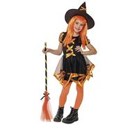 Rubies Robe et chapeau de sorcière orange pour filles, pour Halloween, carnaval, anniversaire et fêtes