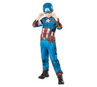 Rubies Rubie's 301325 Déguisement Captain America Green Col, multicolore, L (7-8 ans)