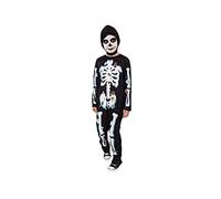 RUBIE'S Rubies Costume Co - Déguisement Squelette avec Autocollants - Halloween, Enfant, S8662L, Taille L 8 à 10 Ans Noir