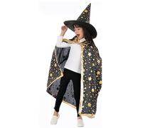 RUBIE'S Set Cape et Chapeau de sorcière noire - Taille Unique 3-8 ans Halloween