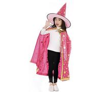 RUBIE'S Set Cape et Chapeau de sorcière rose - Taille Unique 3-8 ans Halloween