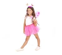 RUBIE'S Déguisement de fée papillon rose avec tutu, ailes, baguette et serre tête - Taille 5-8 ans
