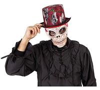 Rubies Sombrero Copa Skulls & Roses Con Luz Chapeaux, Multicolor, STD Mixte