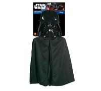 RUBIES - Star Wars Officiel - Déguisement Adulte avec Cape et Masque Dark Vador - Kit Accessoire avec Cape Longue Noire à Attache Velcro et Masque Rigide en PVC - Sous Licence Officielle Star Wars