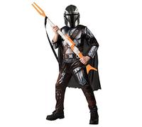 Rubies - STAR WARS officiel - Déguisement Luxe The Mandalorian -Combinaison avec Armure, cape et masque - Pour le Carnaval, Halloween et Noël, enfants de 10 à 12 ans