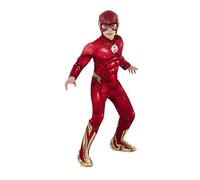 Rubies The Flash Déguisement classique pour enfants avec poitrine musclée, couvre-bottes et masque officiel DC Comics pour carnaval, Halloween, fêtes et anniversaires Taille XS