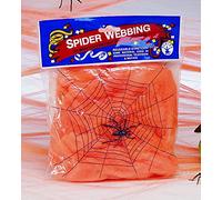 Rubie's Toile D'araignée Orange 60g + 4 Araignées