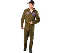 RUBIE'S Top Gun Men's Jumpsuit Fancy Dress Costume Large