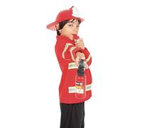 Top avec accessoires de pompier - Enfant - Rouge - 4 pièces - Veste, casque, sifflet et extincteur