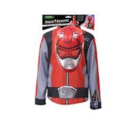 RUBIE'S Top + Masque Officiel Power Ranger Rouge Beast Morphers - Taille unique 5-8 ans - I-300672
