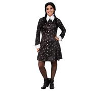 RUBIE'S Wednesday - La famille Addams - Mercredi - Déguisement Adulte - Taille XS à L au choix - Fancy Robe - Robe Manches Longues - Pour Halloween, Soirée Costumée, Carnaval - Idée Cadeaux