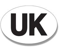 Rubigo Lot de 1/2 autocollants UK pour voiture Europe - Autocollant en vinyle GB - Taille réglementaire - Résistant aux intempéries et à la peinture - Légal pour la conduite européenne (1)