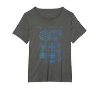 Rubik Puzzle de compétition en Forme de Cube breveté T-Shirt, Femme Grandes Tailles, Asphalte, 6X