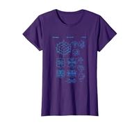 Rubik Puzzle de compétition en Forme de Cube breveté T-Shirt, Femme, Violet, S