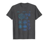 Rubik Puzzle de compétition en Forme de Cube breveté T-Shirt, Homme, Chiné Foncé, 3XL