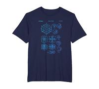 Rubik Puzzle de compétition en Forme de Cube breveté T-Shirt, Homme Grandes Tailles, Bleu Marine, 5X Tall