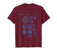 Rubik Puzzle de compétition en Forme de Cube breveté T-Shirt, Homme, Marron, S