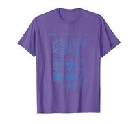 Rubik Puzzle de compétition en Forme de Cube breveté T-Shirt, Homme, Violet Chiné, 3XL
