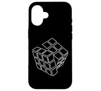 Rubik Rubix Rubic Cube Awesome Line Art Solution pour résoudre Les problèmes Coque pour iPhone 16
