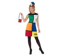 Rubiks Cube Déguisement 80s Adulte Costume 1980s Hommes Femmes Tenues Neuf