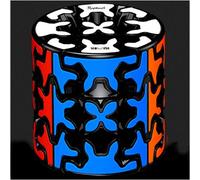 CUBE DE RUBIK - QIYI - GEAR BARREL 3X3 - Multicolore - Bordes Noirs - Pour Enfants 8 Ans