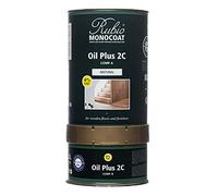 Rubio Monocoat Oil Plus 2C Huile de cire, 1,3 L, naturel, teinture et finition, sans danger aux aliments, facile à appliquer, huile de lin, à base de plantes, sans COV/solvant, pour meubles et sols