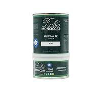 Rubio Monocoat Oil Plus 2C, Huile pour Bois à Séchage Rapide, Traitement Bois pour l'Intérieur, Huile de Lin pour Bois - White 5%, 130 ml