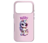 Rubis Mignon Motif Licorne pour Filles nom Rubis Coque pour iPhone 17 Pro