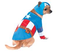 Rubis Officielle Pet Costume pour Chien, Captain America, Grand bleu Large