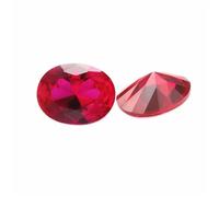 Rubis ovale à facettes pour bagues de déclaration et création de bijoux de qualité, Moissanite