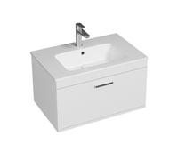 RUBITE Meuble salle de bain simple vasque 1 tiroir couleur - Blanc, Modèle - largeur 70 cm