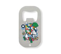 Rubix Cube Skater Rad Puzzle Drôle Patineur Art Décapsuleur en Acier Inoxydable Argent