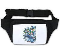 Rubix Cube Vinyl DJ Graphic Sac banane Blanc