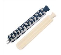Rubruan Bouillotte longue avec housse - Housse en peluche douce et moelleuse - Capacité de 2 l - En caoutchouc - Portable - Pour cou, épaules, ventre, taille, mains