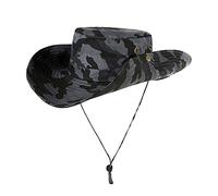 Rubruan Chapeau de Pêcheur Unisexe Pliable et Réglable - Protection UV, Large Bord - Camouflage Safari pour Randonnée, Été, Brousse