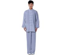 Rubruan - Ensemble de Tai Chi Unisexe - Tenue Traditionnelle d'Arts Martiaux Chinois Kung Fu Qi Gong Wing Chun Wushu - Uniforme d'Entraînement Manches Longues pour Printemps et Été - Pour Femmes